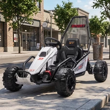 Детский электрокарт M 6374EL-1(24V) белый два мотора по 200W